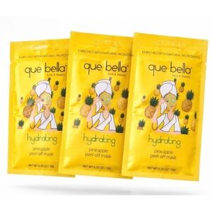 Que Bella Hydrating Pineapple Peel Off Mask 3 Pack Enriched Natural Ingredients